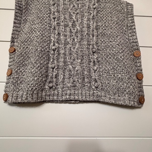 Nula Bug cotton blend turtleneck cable knit sleeveless sweater size US 8 - Picture 9 of 15